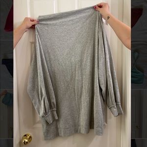 Easel heather gray slanted shoulder dress